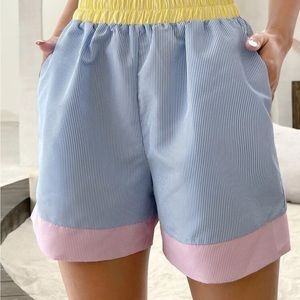 SHEIN colorblock shorts